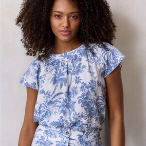 LC Lauren Conrad tropical tie back top medium new